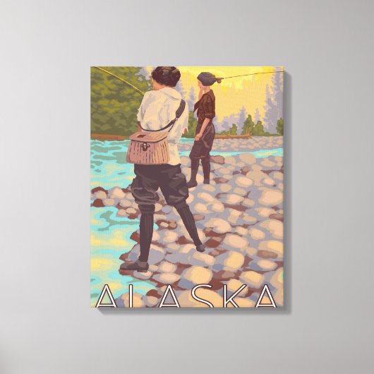 Vliegende vrouwen - Kerst, Alaska Canvas Afdruk (Voorkant)
