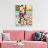 Vliegende vrouwen - Kerst, Alaska Canvas Afdruk (Insitu (Woonkamer))