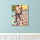 Vliegende vrouwen - Kerst, Alaska Canvas Afdruk (Insitu (Houten vloer))