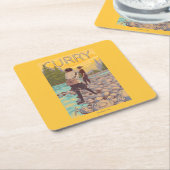 Vliegende vrouwen - Kerst, Alaska Kartonnen Onderzetters (Schuin)