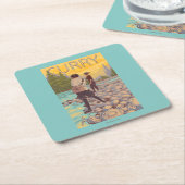 Vliegende vrouwen - Kerst, Alaska Kartonnen Onderzetters (Schuin)