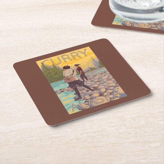 Vliegende vrouwen - Kerst, Alaska Kartonnen Onderzetters (Schuin)