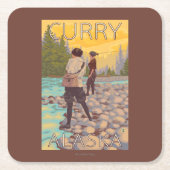 Vliegende vrouwen - Kerst, Alaska Kartonnen Onderzetters (Voorkant)