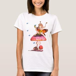 Vliegende vrouwen met een Shirt met botervliegen