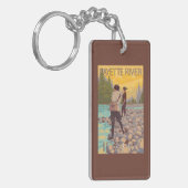 Vliegende vrouwen - Payette River, Idaho Sleutelhanger (Voorkant Links)