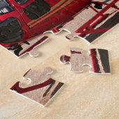 Vliegende vrouwen: rode helikopter legpuzzel (Zijkant)