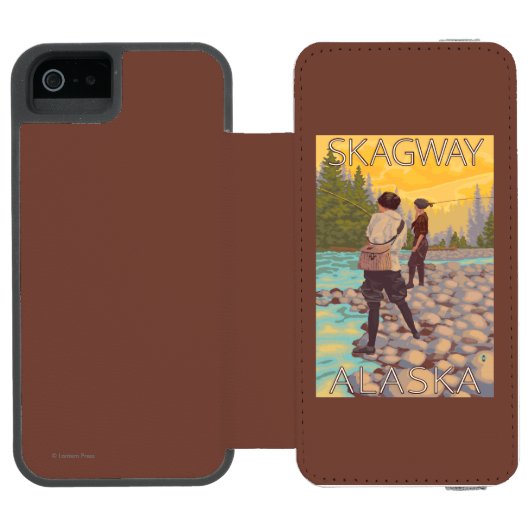 Vliegende vrouwen - Skagway, Alaska Incipio iPhone Portemonnee Hoesje (Agenda Open)