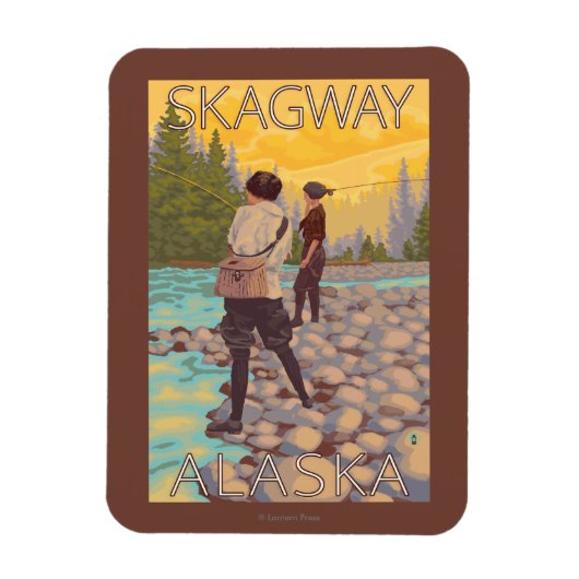 Vliegende vrouwen - Skagway, Alaska Magneet (Verticaal)