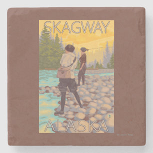 Vliegende vrouwen - Skagway, Alaska Stenen Onderzetter