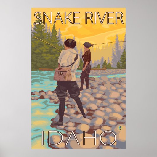 Vliegende vrouwen - Snake River, Idaho Poster (Voorkant)
