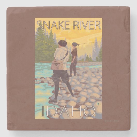 Vliegende vrouwen - Snake River, Idaho Stenen Onderzetter (Voorkant)