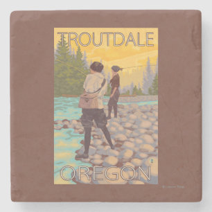 Vliegende vrouwen - Troutdale, Oregon Stenen Onderzetter
