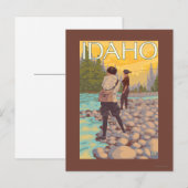 Vliegende vrouwenIdahoVintage-reisposter Briefkaart (Voorkant / Achterkant)