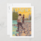 Vliegende vrouwenIdahoVintage-reisposter Briefkaart (Voorkant / Achterkant)