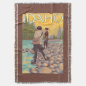 Vliegende vrouwenIdahoVintage-reisposter Deken (Voorkant Verticaal)