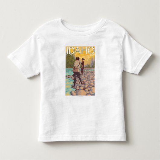 Vliegende vrouwenIdahoVintage-reisposter Kinder Shirts (Voorkant)