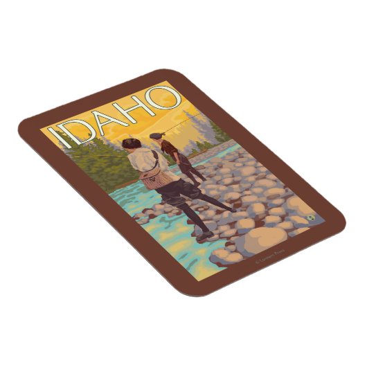 Vliegende vrouwenIdahoVintage-reisposter Magneet (Rechterzijde)