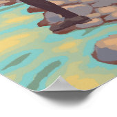 Vliegende vrouwenIdahoVintage-reisposter Poster (Hoek)