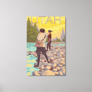 Vliegende vrouwenUtah Canvas Afdruk