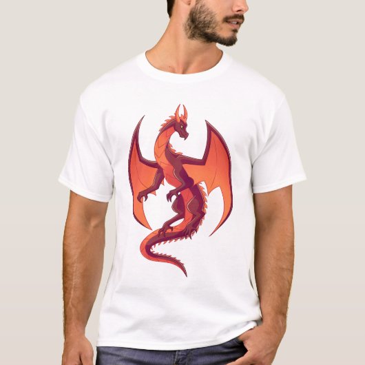 Vliegende Vuur Rode Draak T-shirt (Voorkant)
