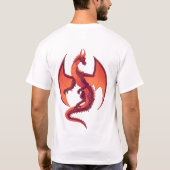 Vliegende Vuur Rode Draak T-shirt (Achterkant)