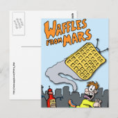 Vliegende wafels van Mars! Briefkaart (Voorkant / Achterkant)