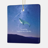 Vliegende walvis keramisch ornament (Links)