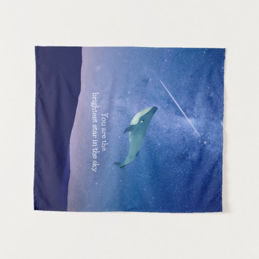 Vliegende walvis wandkleed (Voorkant (horizontaal))