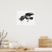 Vliegende Waterverf Poster afdrukken (Keuken)