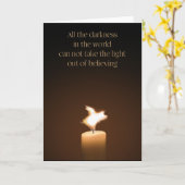 Vliegende Wenskaart met kaars Kaart (Gele Bloem)