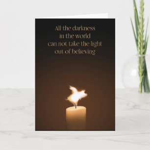 Vliegende Wenskaart met kaars Kaart