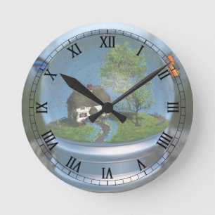 Vliegende Wereldbol Ronde Klok