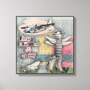 Vliegende wezens van de vijfde dag - Natalie Schro Canvas Afdruk