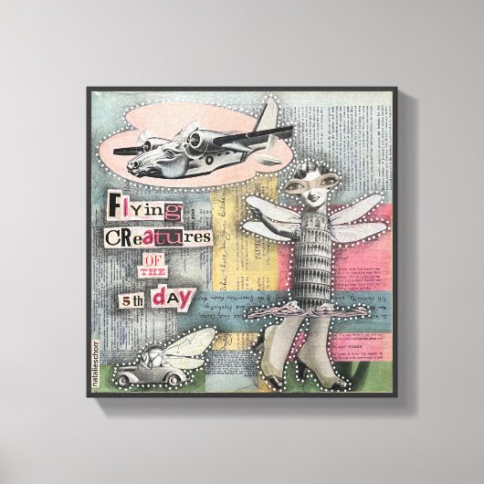 Vliegende wezens van de vijfde dag - Natalie Schro Canvas Afdruk (Voorkant)