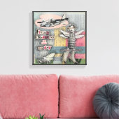 Vliegende wezens van de vijfde dag - Natalie Schro Canvas Afdruk (Insitu (Woonkamer))