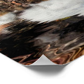 Vliegende wilde dieren in Canada Goose en Winter P Poster (Hoek)