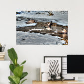 Vliegende wilde dieren uit Canada, ganzen en Winte Poster (Thuiskantoor)