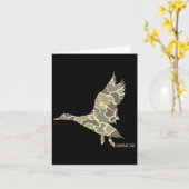 Vliegende wilde eend camouflage camo eend jacht c kaart (Gele Bloem)