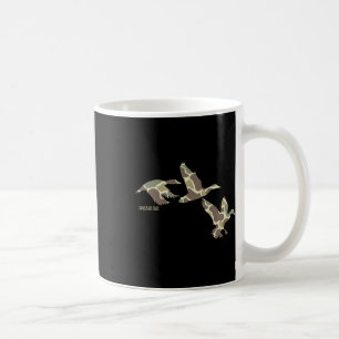 Vliegende wilde eend camouflage camo eend jacht c koffiemok