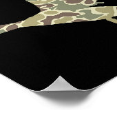 Vliegende wilde eend camouflage camo eend jacht c poster (Hoek)