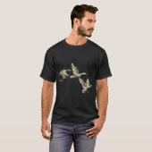 Vliegende wilde eend camouflage camo eend jacht c t-shirt (Voorkant volledig)