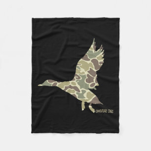 Vliegende Wilde Eend Camouflage Camo Eend Jagen C Fleece Deken