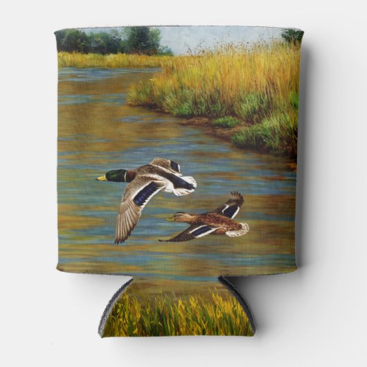 Vliegende wilde eenden Charcoal Gray Blikjeskoeler (Voorkant)