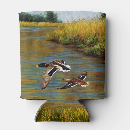 Vliegende wilde eenden Charcoal Gray Blikjeskoeler (Achterkant)