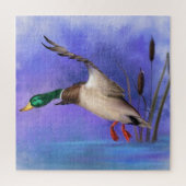 Vliegende Wilde Mallard Duck Jigsaw Puzzel (Verticaal)