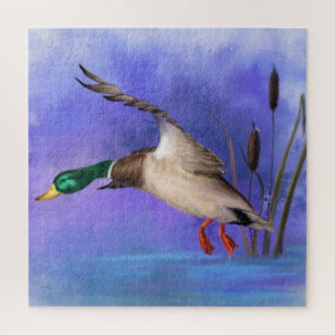 Vliegende Wilde Mallard Duck Jigsaw Puzzel