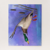 Vliegende Wilde Mallard Duck Puzzel (Verticaal)