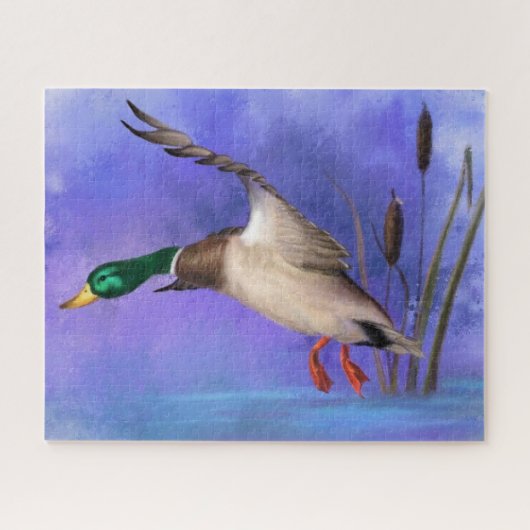 Vliegende Wilde Mallard Duck Puzzel (Horizontaal)