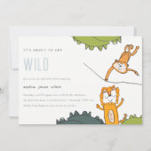 Vliegende wilde Oerwouden Kind Birthday uitnodigen Bedankkaart (Voorkant)