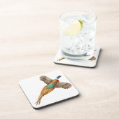 Vliegende wilde ringnek Onderzetter van kurk (Rechterzijde)